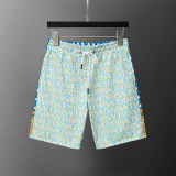 2024 Men's New Spring Summer Fashion Jacquard Casual Short-Sleeved Polo Suit Blue KK-6520