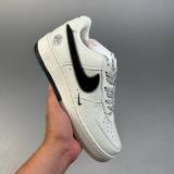 Air Force 1 Low Top Casual Sports Sneakers White&Black SL 240222