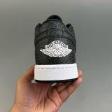 Jordan 1 Low-cut Casual Sports Sneakers Pure Black FB9907-001