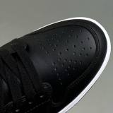 Jordan 1 Low-cut Casual Sports Sneakers Pure Black FB9907-001