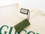2024 Summer New Unisex Simple Print Logo Casual Loose Oversize Cotton Short Sleeve T-Shirt Apricot FILA-597