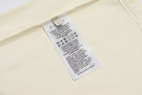 T Shirt 3D Embroidery Logo Heavyweight Top Oatmeal