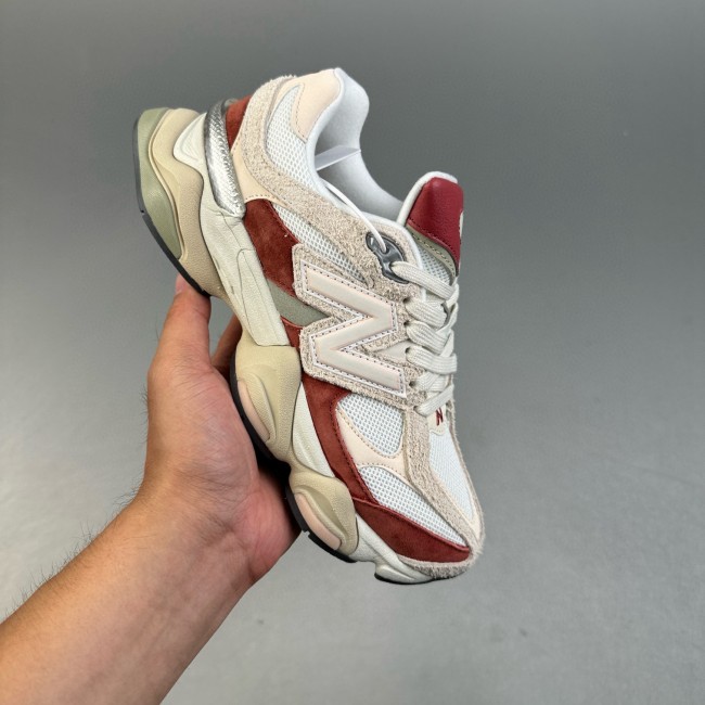 NB9060 Retro Casual Running Sneakers Beige Red