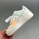 Air Force 1 Shadow Lightweight Thick Sole Low Top Board Shoes Green Orange