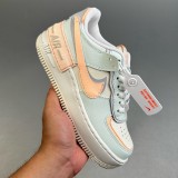 Air Force 1 Shadow Lightweight Thick Sole Low Top Board Shoes Green Orange