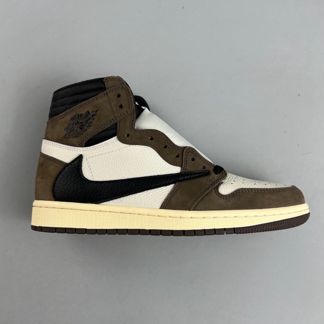 Travis Scott x Air Jordan 1 High OG Casual Sneakers Basketball Shoes Brown Black CD4487-100