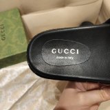 GG Angelina Platform 55mm Embroidery  Slippers Black