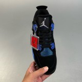 Air Jordan 4 Retro Casual Sneakers Black Blue