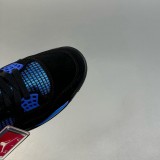 Air Jordan 4 Retro Casual Sneakers Black Blue