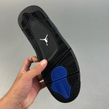 Air Jordan 4 Retro Casual Sneakers Black Blue