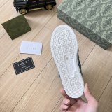 Women's GG Denim Lace-Up Sneakers Blue