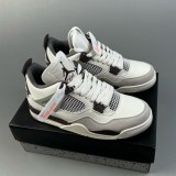 A Ma Maniere x Air Jordan 4 Retro  Burgundy  Casual Sports Shoes Gray White FZ4810-001