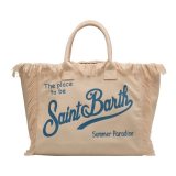 5A Women's Cotton Canvas Vanity Tote Bag Beige
