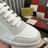 Men's Vintage Check Panelled Casual Sneakers White