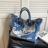 5A Women's Cotton Canvas Vanity Tote Bag Denim Blue