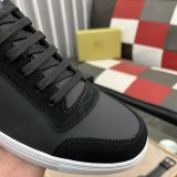 Men's Vintage Check Panelled Casual Sneakers Black