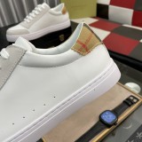 Men's Vintage Check Panelled Casual Sneakers White