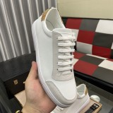 Men's Vintage Check Panelled Casual Sneakers White