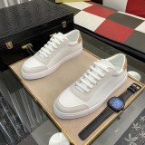 Men's Vintage Check Panelled Casual Sneakers White