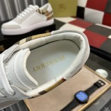 Men's Vintage Check Panelled Casual Sneakers White