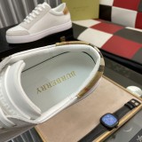 Men's Vintage Check Panelled Casual Sneakers White