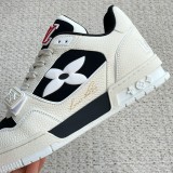 Trainer Casual Sneakers Monogram Flower Black White