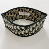 Wide Edge Headpiece Two Color Jacquard Logo Knit Hairband 122# 7.5CM