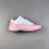 AJ11 Retro Low Top Versitile Sneakers Pink White AH7860-160