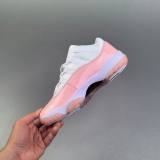 AJ11 Retro Low Top Versitile Sneakers Pink White AH7860-160