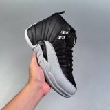 Air jordan 12 Retro High Top Cushioned Sneaker Black Gray CT8013-019