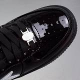 Sta #2 Black Patent Low Top Retro Versatile Sneakers