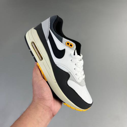 Air Max 1 Retro Low Top Cushioned Sneakers White&Black FN7487-133