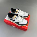 Air Max 1 Retro Low Top Cushioned Sneakers White&Black FN7487-133