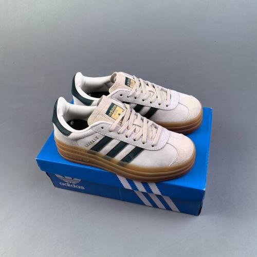 AD Originals Gazelle Bold Low Top Skate Sneakers Beige&Black IE0429