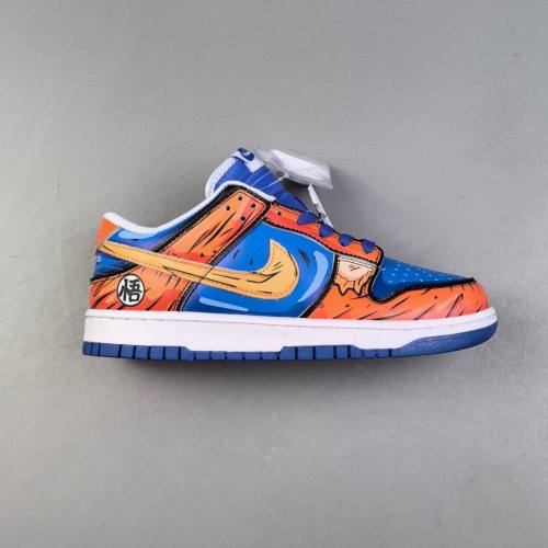 SB Dunk Low Top Versatile Skate Sneakers Blue&Orange CZ6501-100