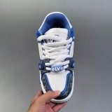 Trainer Maxi Low Top Lace Up Sneakers Blue White