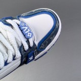 Trainer Maxi Low Top Lace Up Sneakers Blue White