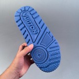 Trainer Maxi Low Top Lace Up Sneakers Blue White