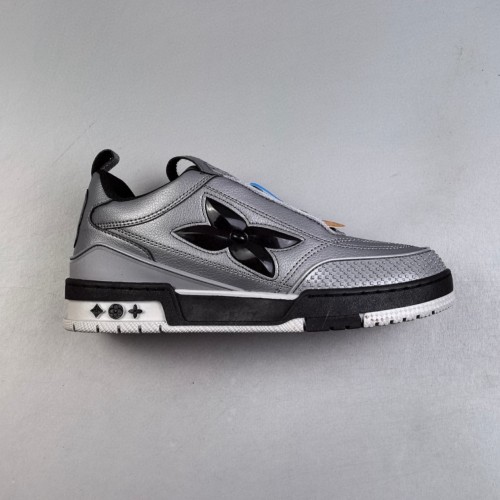 Skate Sneakers Silver Black