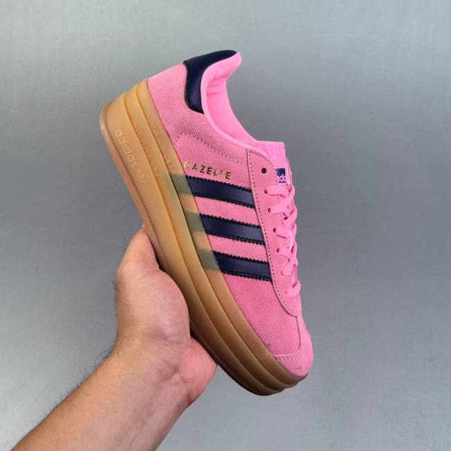 AD Originals Gazelle Bold Low Top Skate Sneakers Pink&Black IE0429