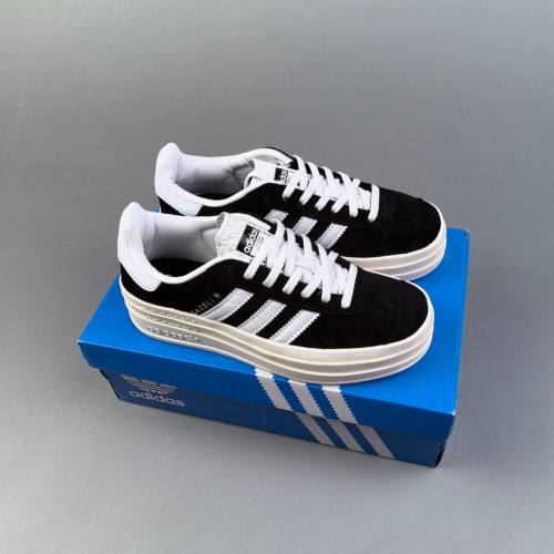 AD Originals Gazelle Bold Low Top Skate Sneakers White&Black IE0429
