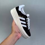 AD Originals Gazelle Bold Low Top Skate Sneakers White&Black IE0429
