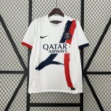 2425 PSG Away Jersey Soccer White Red