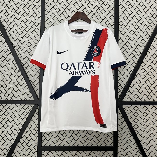2425 PSG Away Jersey Soccer White Red