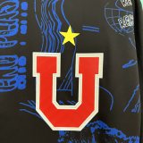 2425 University of Chile Goalkeeper Jersey Soccer Black Blue