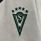 2425 Santiago Wanderers Away Jersey Soccer White Green