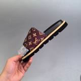 Original Pool Pillow Comfort Slides Monogram Versatile Slippers Dark Red&Gold Printed