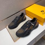 FLow Nylon Low Top Men's Sneakers Black Brown