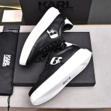 Men's Low Top Lace Up Simple Versatile Sneakers Black White