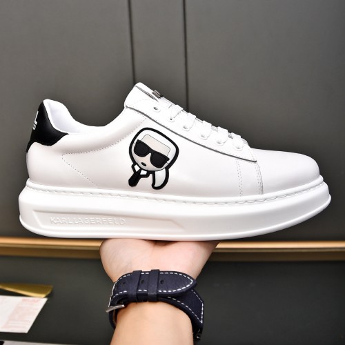 Men's Low Top Lace Up Simple Versatile Sneakers White